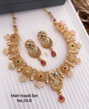 02 Matte Fancy Designer Hasadi Set Necklace Wholesale Price In Surat
